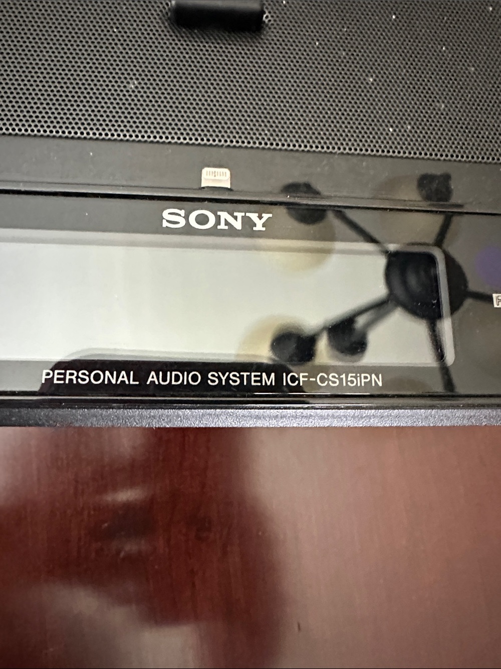 Sony Black IPod Dock with AM/FM and Alarm Clock Display